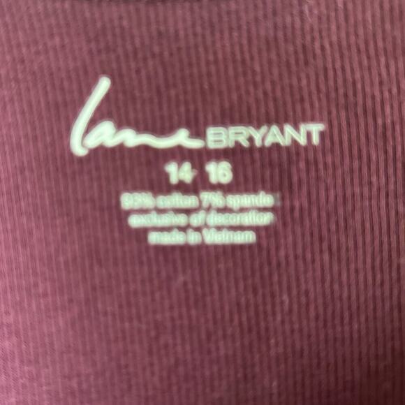 Lot of 2 Ribbed Tank Tops Plunging Neckline Beaded White & Maroon size XL, 14/16 - Picture 9 of 11